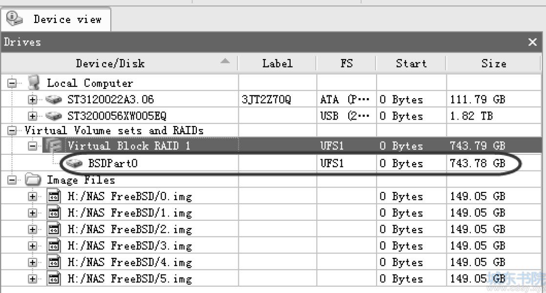 Free BSD系统服务器NAS RAID-5数据恢复实例