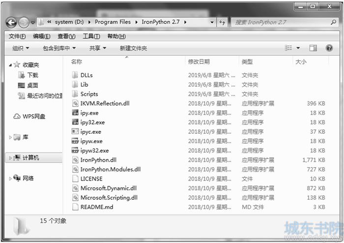 IronPython安装目录下的文件